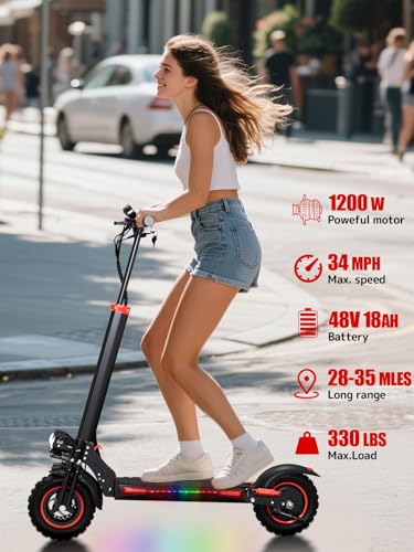 Offroad Electric Scooter Adults with Seat – 37-40 Miles Long