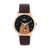 Toff London Orologio marrone con testa di levriero afgano