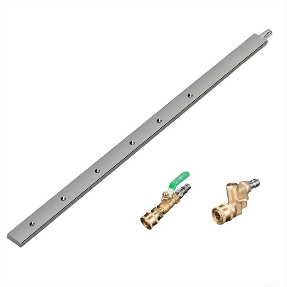 Car Water Tank Radiator Cleaning Tool Stainless Steel Pole With Tracheal Quick Connect And Valve Suitable For Automotive Radiator And Condenser Cleaning(Rod+B+C)