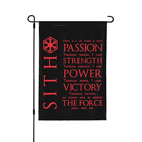 The Sith Code Garden Flag 12x18 Inch Double Sided Small Flags for Outside Yard Outdoor