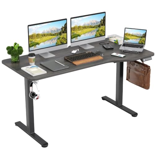 Amazon | Sunon 昇降デスク 電動 昇降式 スタンディング 幅140cm 耐