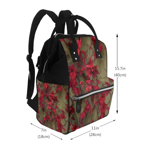 Sac à dos de voyage à fleurs pour les sorties avec bébé et PC - 2