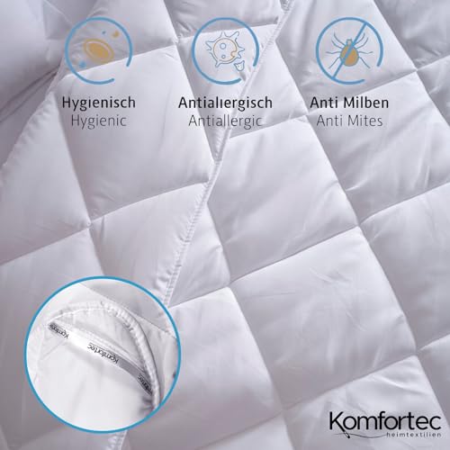 Komfortec Winterdecke 135x200 cm, 440gsm, warme Bettdecke für Winter, Decke Antiallergisch Blanket, Weiß – Ansicht 3