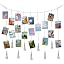 Support Photo à Suspendre 115 Cm Avec Pinces En Bois - Guirlande Photo Murale Pour Souvenirs Et Décoration