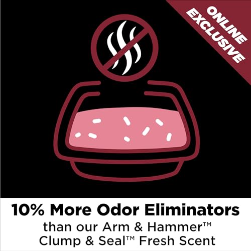 ARM & HAMMER Clump & Seal Platinum Clumping Cat Litter Odor Control, Multi-Cat, 14-Day Odor Control, Online Exclusive Formula, 18 Lbs