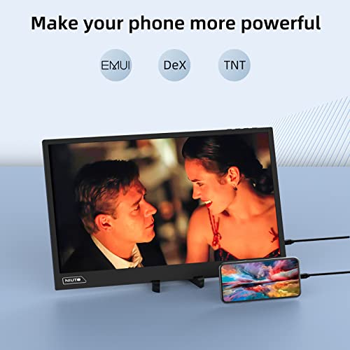 Niuto Portable Monitor 144Hz 17.3 100% Srgb Fhd Hdr Ips 1920X1080 Vesa Ultra-Slim Screen Dual Speakers With Type-C Mini Hdmi For Laptop Phone Pc Switch Ps5 Xbox Macbook Mac Mini #TOP6