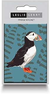 Puffin Fridge Magnet by Leslie Gerry