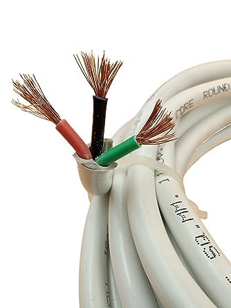 3 CORE COPPER CABLE WIRE (2.5 MM) FOR A.C./ HOME, DOMESTIC & INDUSTRIAL ELECTRICAL USES ISI MARK WHITE PVC (Copper, 15 METER)