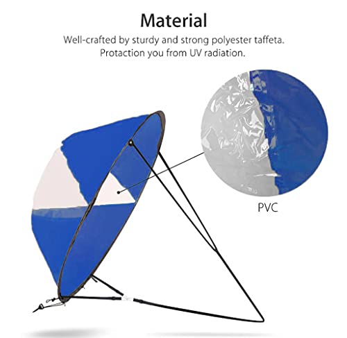 Karibou 42 Inches Downwind Wind Sail Kit Kayak Wind Sail Kayak Paddle Board Accessories, Easy Setup & Deploys Quickly, Compact & Portable, Royal Blue #TOP1