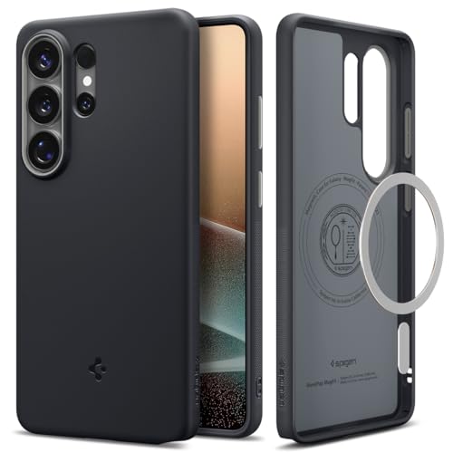 Image of Spigen Nano Pop MagFit | Samsung Galaxy S26 Ultra Case [Mil-Grade Certified Drop Protection] Galaxy S26 Ultra Back Cover | TPU+PC - Black Sesame