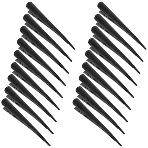 Pinces à cheveux bec de canard noir mat de 12,5 cm pour la coiffure quotidienne