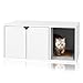 Way Basics Modern Cat Litter Box Enclosure, White (Tool Free Assembly and Sustainable Made from Non Toxic zBoard paperboard)