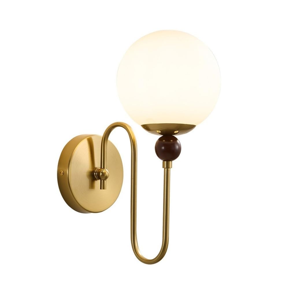 LYOUAE Modern Nordic Indoor Wall Sconce Elegant Curved Arm Wall Lamp