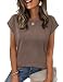 Zeagoo Womens Tops Summer Casual Crew Neck Tshirts Shirts Business Dressy Fall Fashion Outfits Trendy Clothes Chocolate Brown