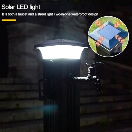 Aluminum Alloy Freestanding Garden Hose Stand with Faucet - 79cm Outdoor Antifreeze Water Fountain for Garden Irrigation & Decoration, Durable & Stylish Garden Accessories