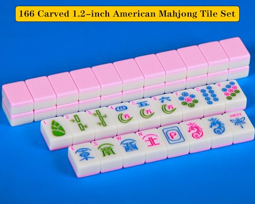 American Mahjong Set Pink 166 Mahjong Tile Set miniatura 5
