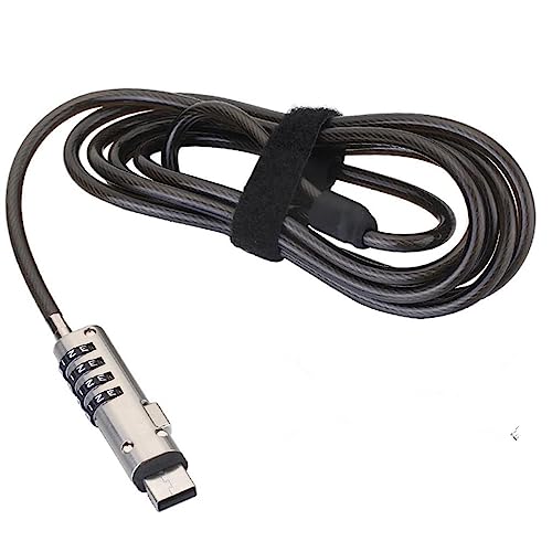 Cerradura digital USB de alta seguridad con combinación de 4 dígitos para laptops 5