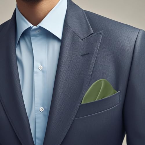 Image of Men's Pocket Square, Solid Color Boys Handkerchiefs for Men Wedding Party