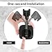 Handheld Shower Head Holder Suction Cup - 360° Swivel Adjustable Shower Hose Holder Wall Mounted, Tool-Free Installation in Seconds, Removable and Reusable Showerhead Bracket for Bathroom, Black