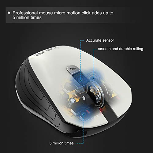 Splaks Wireless Optical Computer Mouse, 2.4Ghz Wireless Mice Portable Office Mouse, Left Or Right Hand Mouse 3 Adjustable Dpi, 4 Buttons With Nano Usb Receiver For Computer, Laptop, Macbook #TOP3