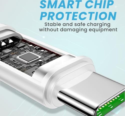 Image of NISHTECH Type C VOOC Flash SuperVOOC Charging Cable Supports Upto 120W Compatible for Oppo Reno /2 /2Z /2F /Reno 10x Zoom /k3(C Type Cable Charger)- White