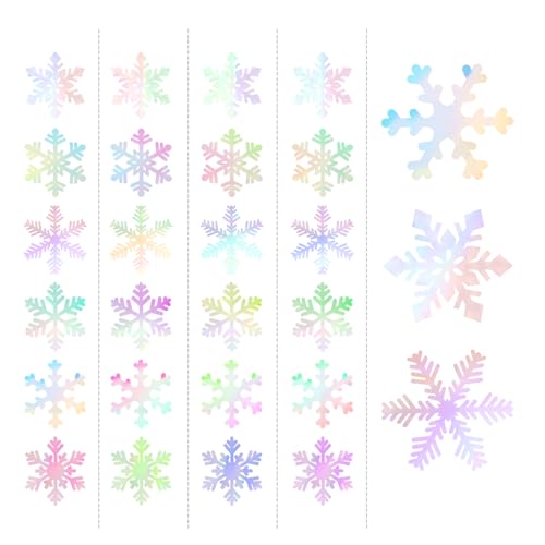 Image of Iridescent-Holographic Snowflake-Snow Christmas Party-Decorations Garland - 6pcs Winter Girl Frozen Birthday New Year Hanging Decoration Streamers Banner, Wonderland Party Supplies Decor Panduola