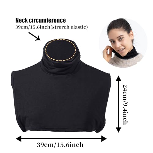 Teemall Women's Faux Turtleneck Dickey Collar Half Top Mock Blouse Neck Cover (3pc)2