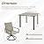 Natural Expressions Patio Swivel Dining Set of 5, 4-Piece Mesh Sling High Back Chairs, 1-Piece 38" Square Woodgrain Steel Dining Table with 1.65'' Umbrella Hole for Outdoor Garden Yard