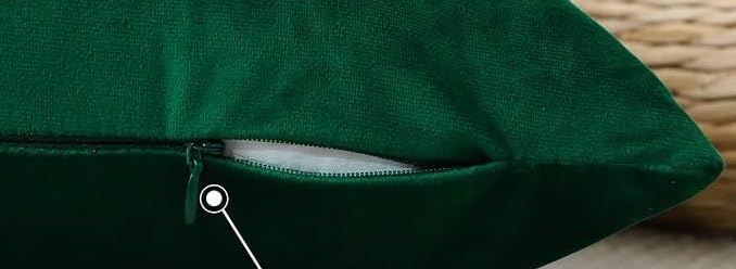Image of HIMS Velvet Sofa Pillow Cover Set of 2, Luxury Cushion Cover 18 inch x 18 inch for Decorative Living Room Sofa Bedroom Car (18x18 Inch, Green)