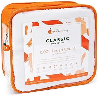 Miniatura 6 de PeachSkinSheets - Juego de sábanas para los sudores nocturnos Auténtico juego de sábanas suaves que absorben la humedad, 1500 hilos.