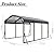 RTDTD 10x15 FT Metal Carport,Heavy Duty Cart Ports Canopy with Corrugated Metal Roof,Metal Car Garage Outdoor Galvanized Car Shelter for Cars, Boats, Pickups and Tractors