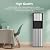 ICEVOKE Bottom Loading Water Cooler Dispenser for 3 or 5 Gallon Bottles - 3 Temperatures with Hot, Room & Cold Spouts, Child Safety Lock, UV Self-Cleaning, Stainless Steel