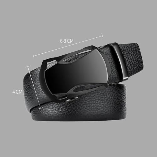 Men's Clothing PU Belt, Automatic Buckle Closure, Business Casual Matching, Waist Tightening Tool2