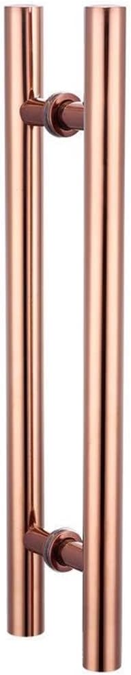 Sliding Door Handle Stainless Steel Swing Shower Door Handle,Back to Back Tubular Door Handle Set Fit for Glass Door Wooden Door,60CM/23.6"(Color:Rose d)
