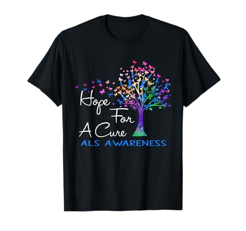 Hope for A Cure ALS Awareness Tree Ribbon T-Shirt