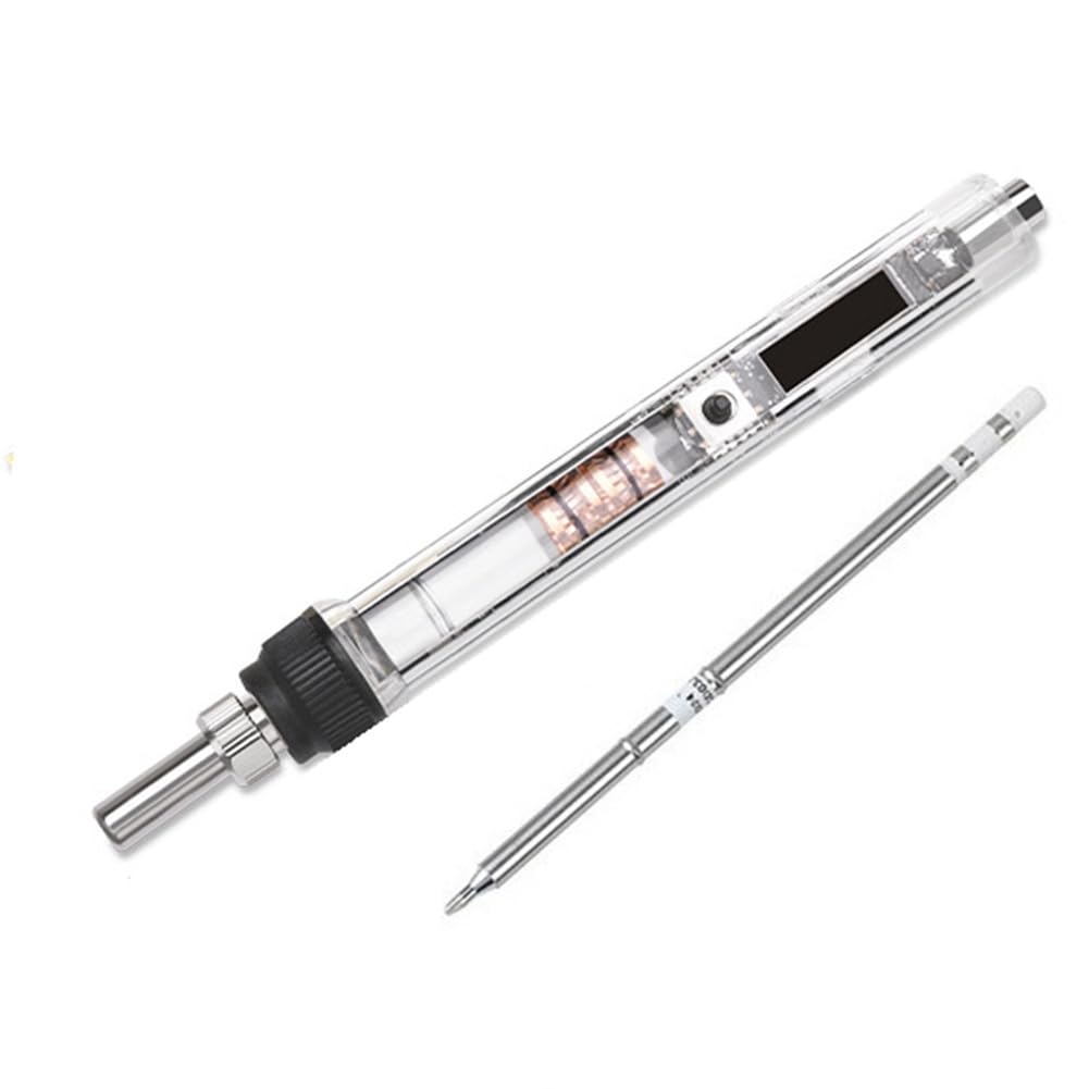 Aundhegrtt T12 Portable Electric Soldering Iron OLED Display Adjustable Temperature Mini Solder Welding Station Tip Tool B:D24