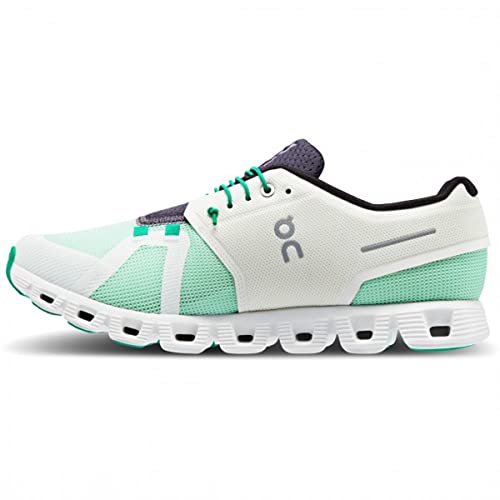 Image of On Men's Cloud 5 Push Sneakers, Ivory /Creek, 11