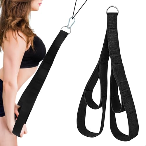 fuxunamz Corde Triceps, Fitness Materiel Attachement, Elastique Musculation Traction Deux Tailles en Une, Cordon de Traction Extra Long, Bande de Résistance...
