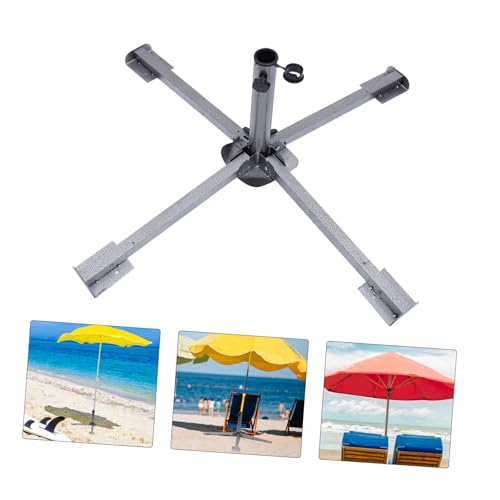 Pied de parasol de terrasse réglable, support de parasol de plage et d'extérieur nomade - 8