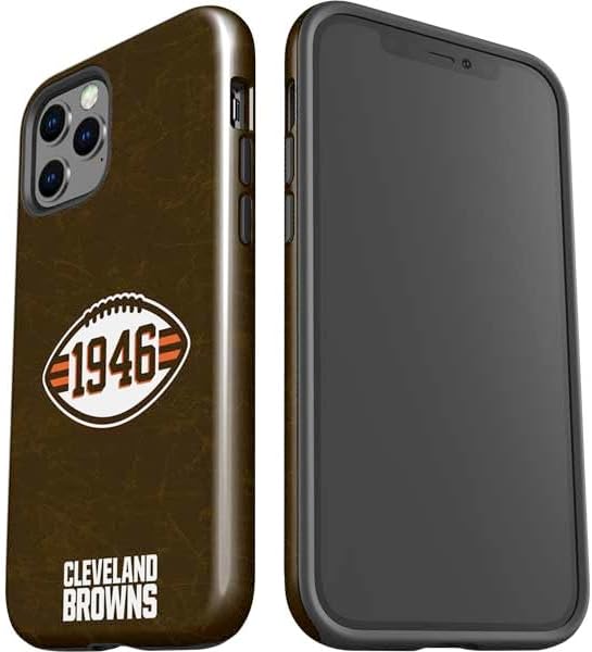 Skinit Impact Phone Case Compatible with iPhone 12 Pro Max - Officially Licensed NFL Cleveland Browns Alternate Distressed Design