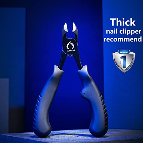 Toe Nail Clippers, Podiatrist Toenail Clippers for Thick Nails for Seniors for Men Wanmat (Black) - Thumbnail 2