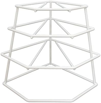 Delfinware Plate Stacker, Metal, White, 23 x 26 x 22cm