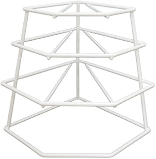 Delfinware Plate Stacker, Metal, White, 23 x 26 x 22cm