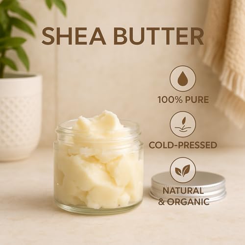 GiDeli Sheabutter Bio 1 kg unraffiniert handgeknetet A-Grade African Pure Elfenbein All-Natural, glatte Shea-Nuss-Lippenbalsam-Körperbutter für alle Hauttypen