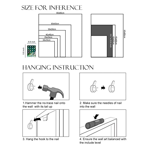 Abstract Wall Art For Living Room - Textured Blue City Skyline Canvas Wall Painting For Modern Living Room, Bedroom Decor, Framed, 16" X 24" X 3Panel #TOP5