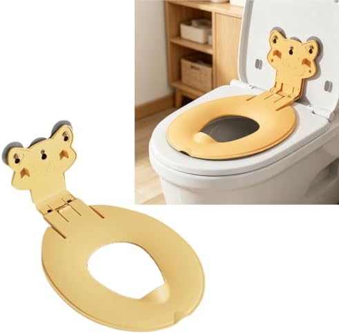 Wipe-Down Toilet Cover for Travel Restroom Visits, Foldable PVC Seat Pad, Cartoon Panel, Potty Training Helper Toilet Seat Cover Toddler Potty Training - 1