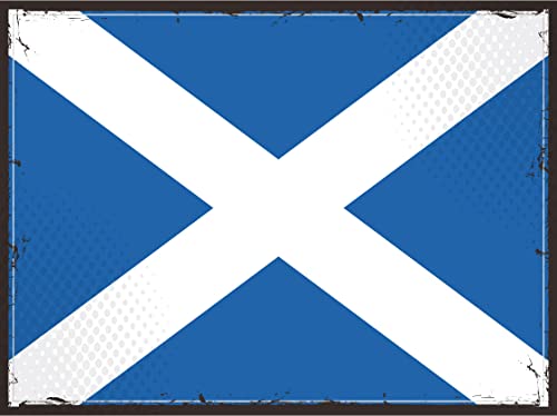 DekoDrom® Blechschild 20x30 cm Schottland Regierung Vereinigten Königreich Großbritanien Länder Flagge National Fahne Wand Deko Bar Kneipe Cafe Sammler Geschenk