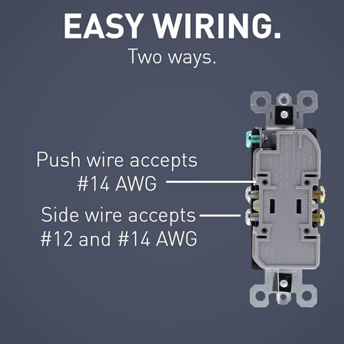 Legrand radiant 885TRNICC12 15 Amp Tamper Resistant Decorator Duplex Outlet, Side Wire or Push Wire, Nickel (1 Count) by Legrand - Image 5