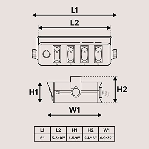 ONLINE LED STORE True Mods 4-Gang 12V Rocker Switch Box 20 Amp Max.] Fios 12 Awg] 12 Volts Dc] Spst
