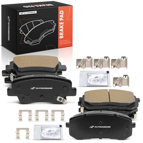 A-Premium Front and Rear Ceramic Brake Pads Compatible with 